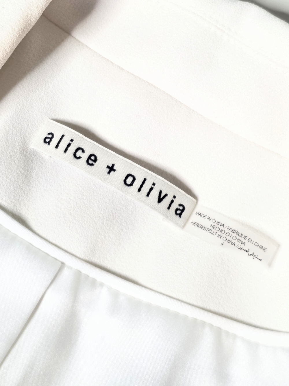 ALICE + OLIVIA Denny White Floral Print Pantsuit with Multicolor Blooms - Picture 2 of 16